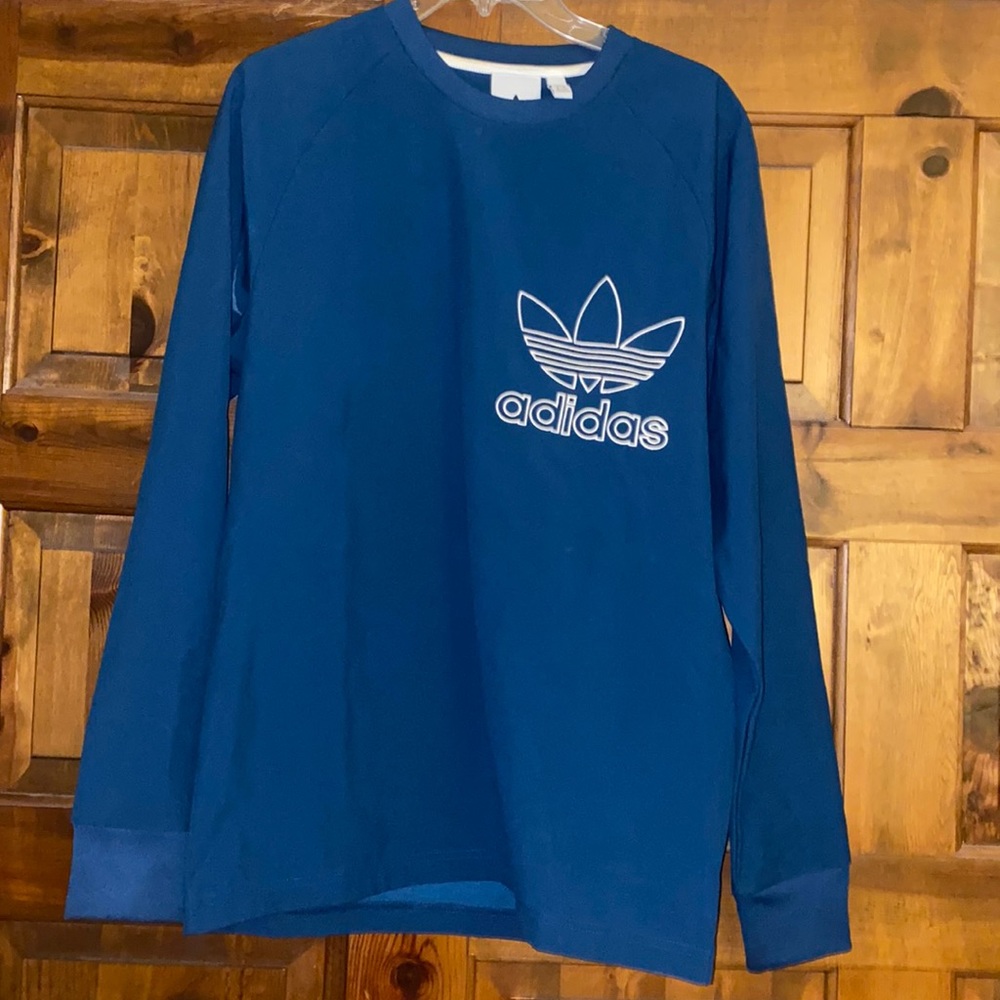 Blue Addias fleece long sleeve shirt